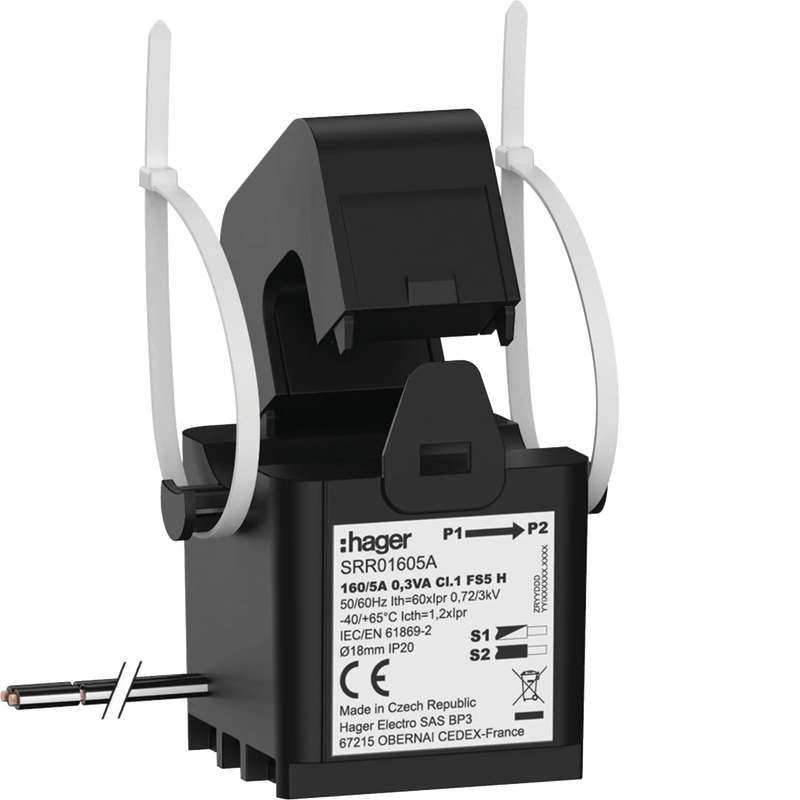 Klappwandler SC1 18mm 160/5A 0.3VA Klasse 1 | Hager