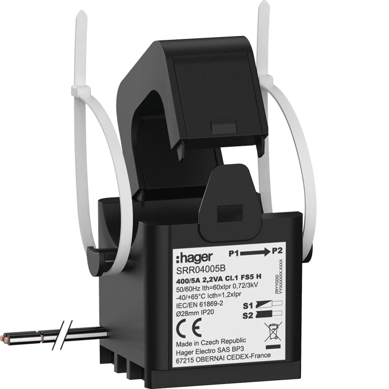 Klappwandler SC2 28mm 400/5A 2.2VA Klasse 1 | Hager
