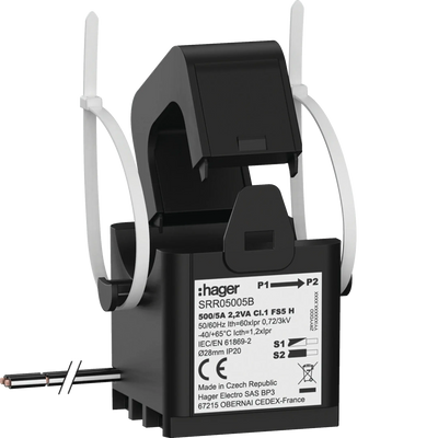 Klappwandler SC2 28mm 500/5A 2.2VA Klasse 1 | Hager