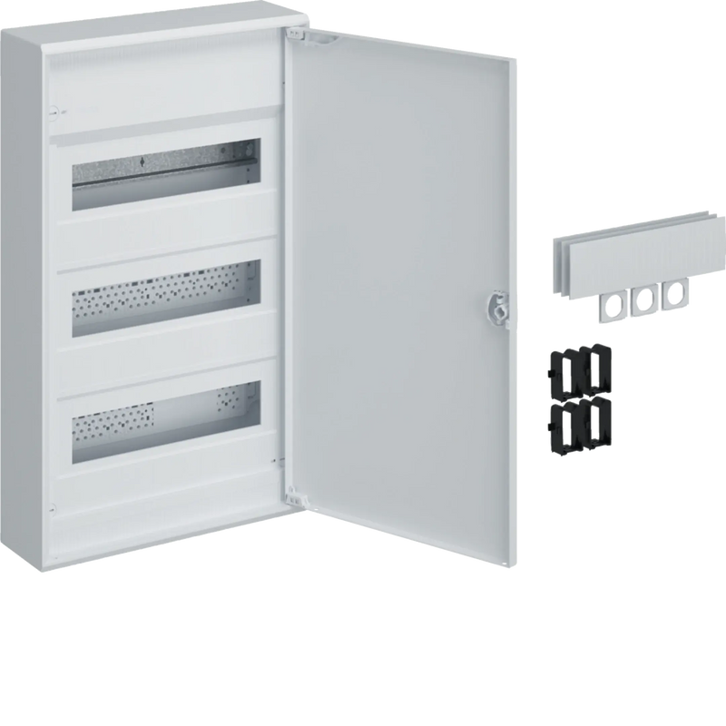 Kleinv., Volta, APV, 3x12PLE, IP30, Tür und RJ45-Buchse | Hager