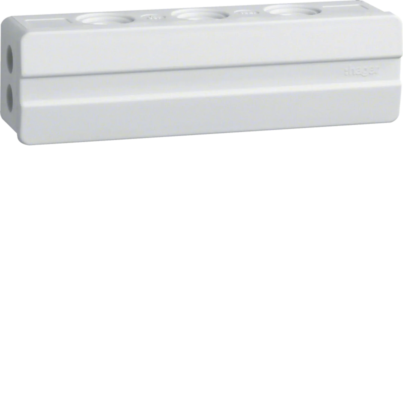 Klemmdose Leitungseinführungen 2xstirnseitig 3xoben/unten aus PP 135x35x40 mm | Hager