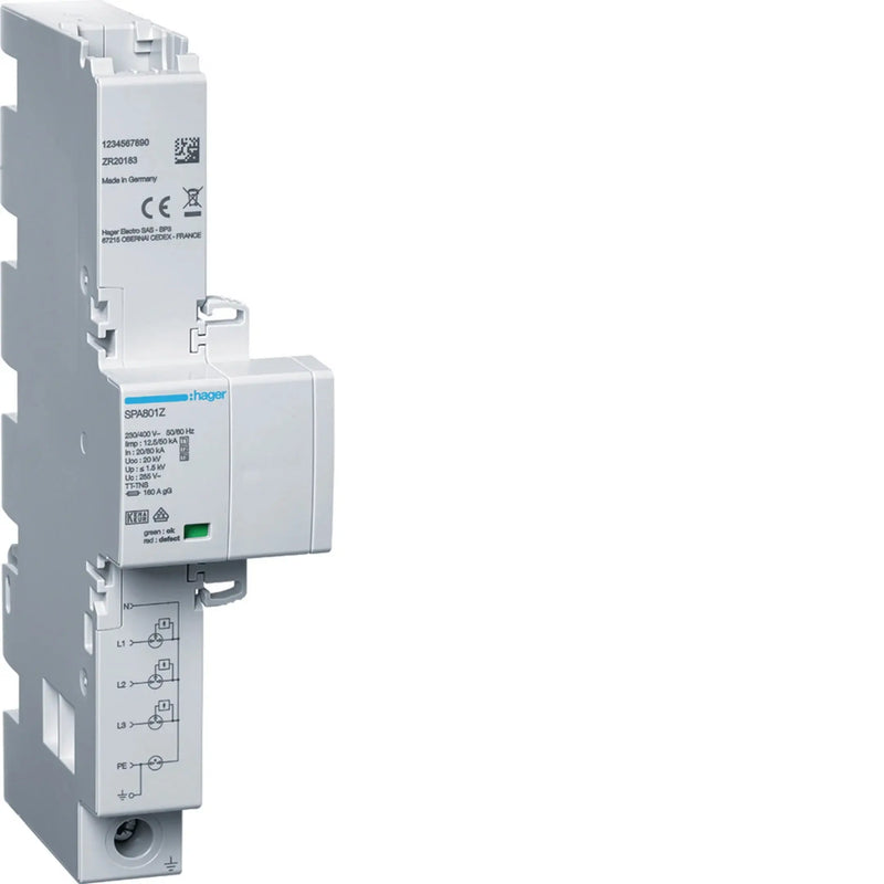 Kombiableiter T1+T2+T3 4P Iimp 12,5kA TT/TNS | Hager
