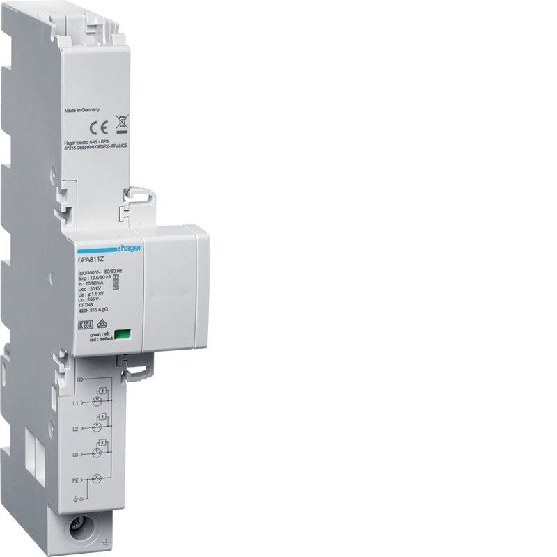 Kombiableiter T1+T2+T3 4P Iimp 12,5kA TT+TNS 315A | Hager