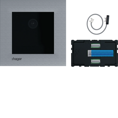 Kombimodul Kamera-Lautsprecher-Mikrof. IP KIT, Edelstahlrahmen, intercom modular | Hager