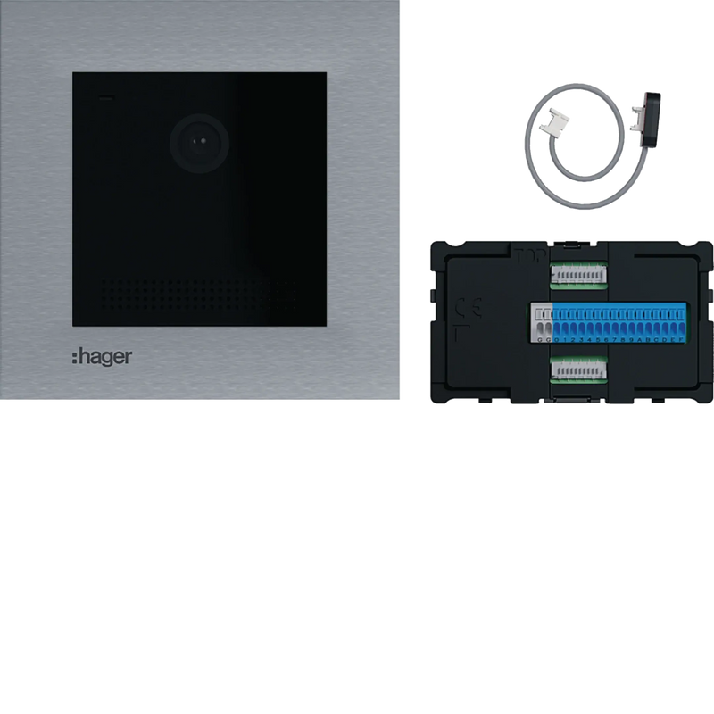 Kombimodul Kamera-Lautsprecher-Mikrof. IP KIT, Edelstahlrahmen, intercom modular | Hager
