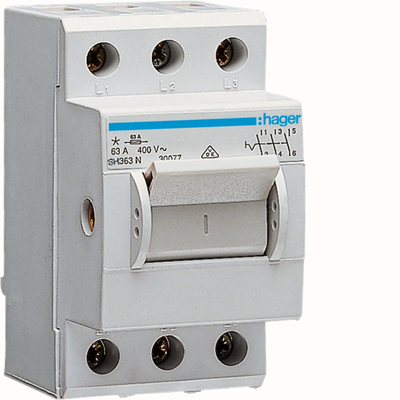 Kompaktschalter 63A 3 Schließer 400V AC 2,5PLE | Hager