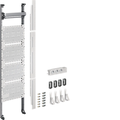 Komplettfeld Multimedia, universZ, 1050mm,1-feld, mit 6xPatchmodulen RJ45 | Hager