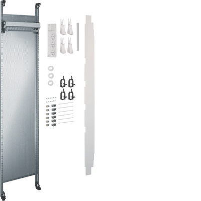 Komplettfeld Multimedia, universZ, 1200mm, 1-feld, mit 6xPatchmodulen RJ45 | Hager