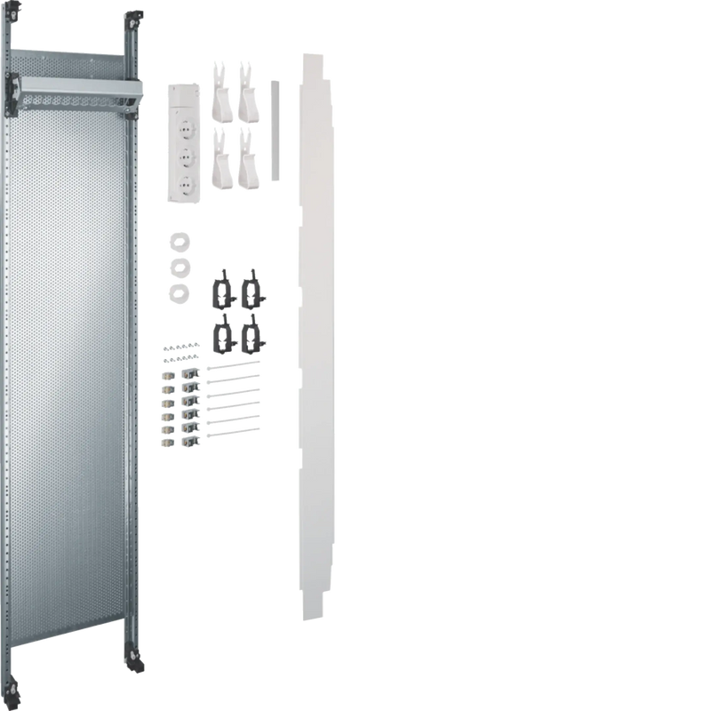 Komplettfeld Multimedia, universZ, 1200mm, 1-feld, mit 6xPatchmodulen RJ45 | Hager