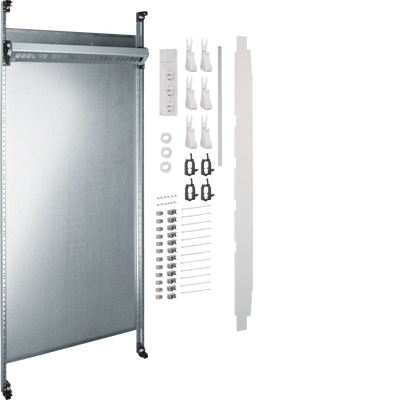 Komplettfeld Multimedia, universZ, 1200mm, 2-feld, mit 12xPatchmodulen RJ45 | Hager