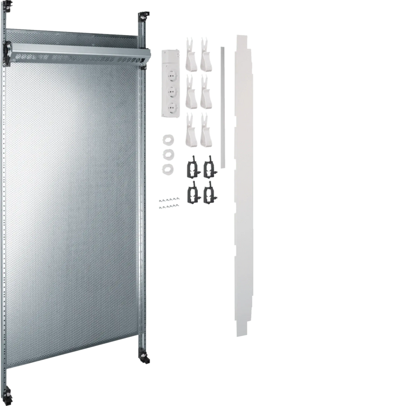 Komplettfeld Multimedia, universZ, 1200mm, 2--feld, ohne Patchmodule | Hager