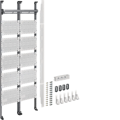 Komplettfeld Multimedia, universZ, 1350mm, 2-feld, mit 12xPatchmodulen RJ45 | Hager