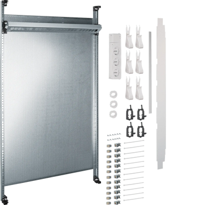 Komplettfeld Multimedia, universZ, 900mm, 2-feld, mit 12xPatchmodulen RJ45 | Hager