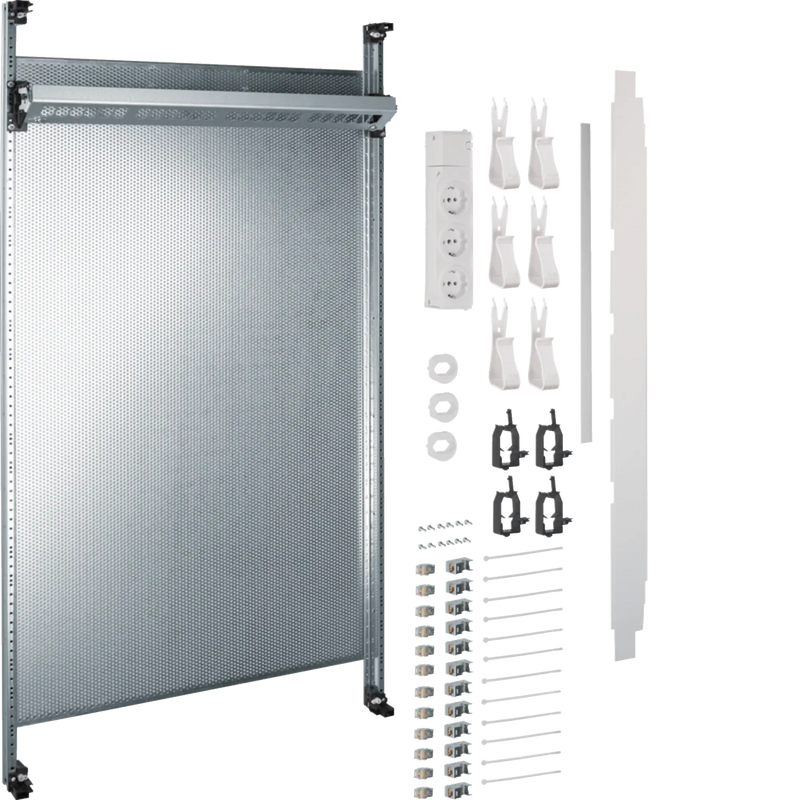 Komplettfeld Multimedia, universZ, 900mm, 2-feld, mit 12xPatchmodulen RJ45 | Hager