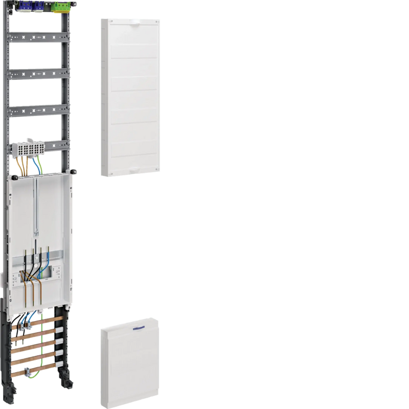 Komplettfeld, univ.Z, 1350mm, 1ZP, VT-3rh, 1-feld 5-polig, mit Verdrahtung 16mm² | Hager