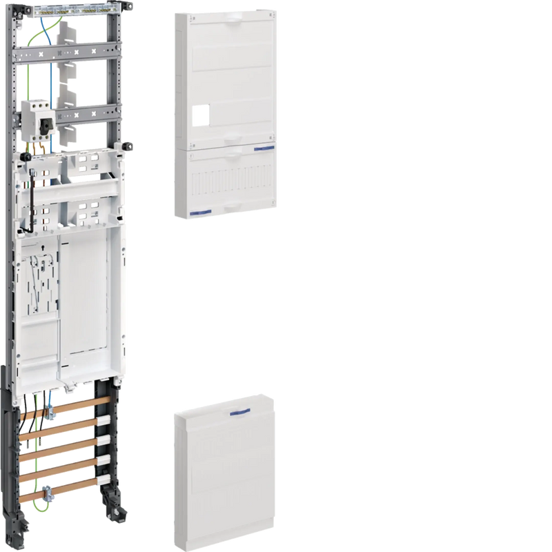 Komplettfeld, univ.Z, BKE-I, OKK, 1 ZP, Hauptschalter, H=1050mm, 16mm², 1-feldig | Hager