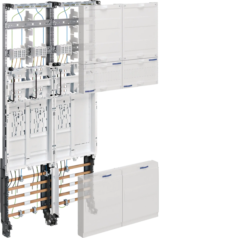 Komplettfeld, universZ, 1050mm, 3 ZP/Reserve, eHZ, DSS, 2-feld, Ausführung EnBW | Hager
