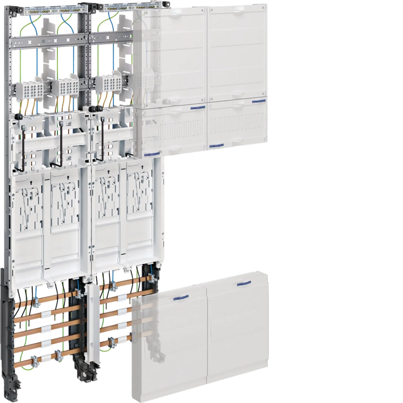 Komplettfeld, universZ, 1050mm, 4 Zählerplätze,eHZ,DSS, 2-feld, Ausführung EnBW | Hager