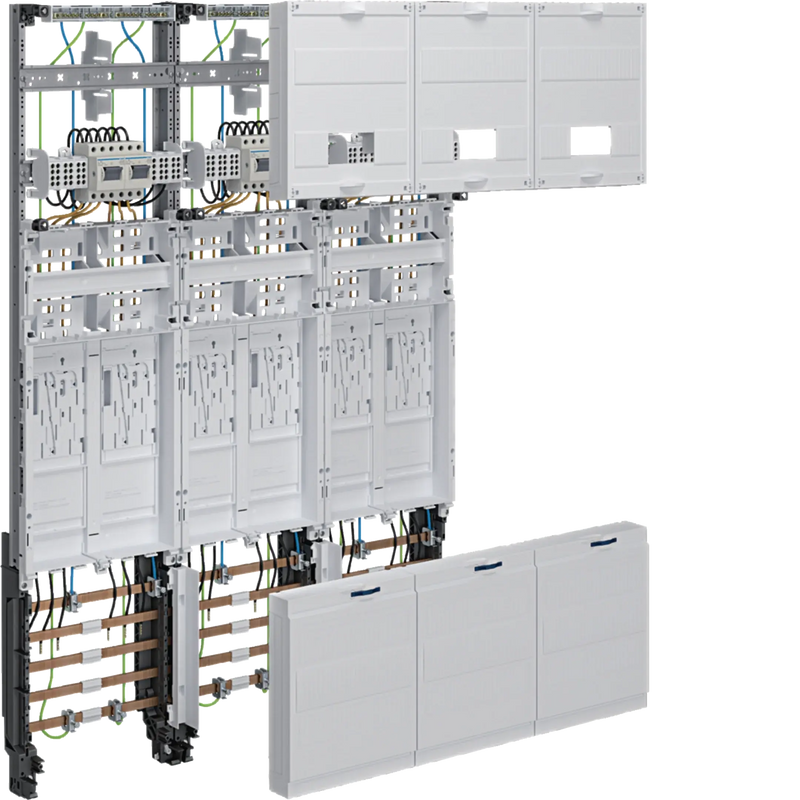 Komplettfeld, universZ, 1050mm, 6 ZP,eHZ, 3-feld, Ausführung NRW,SH,HH,MV,Avacon | Hager