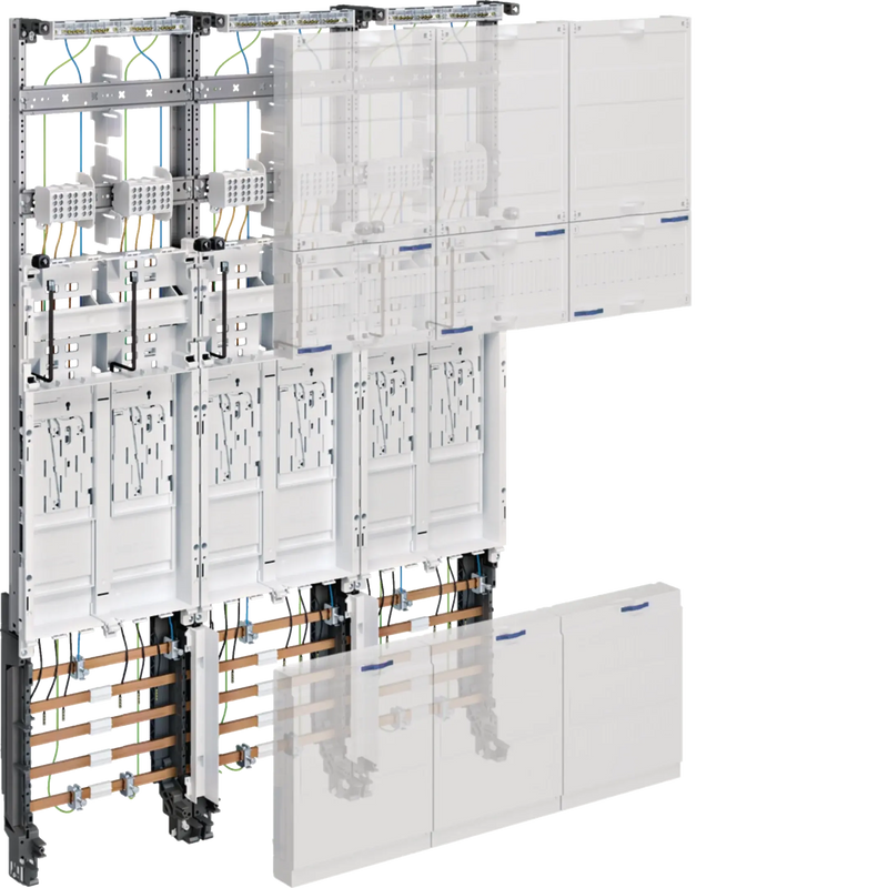 Komplettfeld, universZ, 1050mm, 6 Zählerplätze, eHZ,DSS, 3-feld, Ausführung EnBW | Hager
