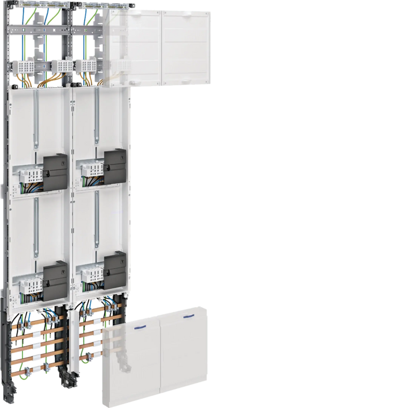 Komplettfeld, universZ, 1350mm, 4ZP, 2-feld, Ausfühurng mit Zählersteckklemme | Hager