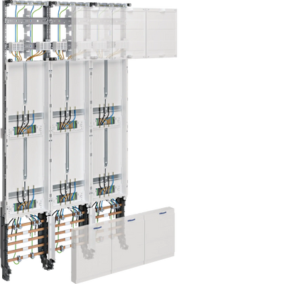 Komplettfeld, universZ, 1350mm, 6 Zählerplätze, 3-Punkt, 3-feld | Hager