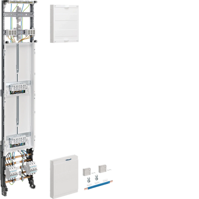 Komplettfeld,universZ,2ZP,3-Pkt.,mit ZSK,1350x250mm,1-feld.,Ausf. Lux, 16mm² | Hager