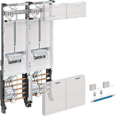 Komplettfeld,universZ,2ZP,3-Pkt.,mit ZSK,900x500mm,2-feld.,Ausf. Lux, 16mm² | Hager