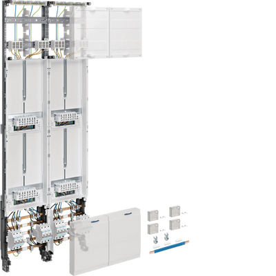 Komplettfeld,universZ,4ZP,3-Pkt.,mit ZSK,1350x500mm,2-feld.,Ausf. Lux, 16mm² | Hager