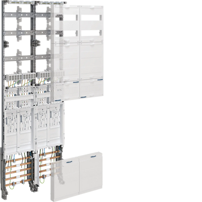 Komplettfeld,universZ,BKE-I,4 ZP,H=1350mm,4-rh.,10mm²,HLAK 5-pol.,2-feldig | Hager