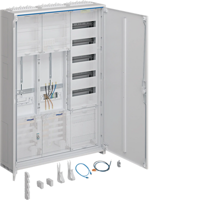 Komplettschr., univ.Z 1100x800x205mm SKII, IP44, 1ZP/SG/VF-5rh/APZ, 3-feld, VBEW | Hager