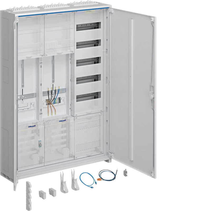 Komplettschr., univ.Z 1100x800x205mm SKII, IP44, 1ZP/SG/VF-5rh/APZ, 3-feld, VBEW | Hager