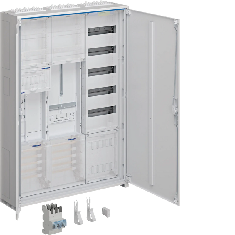Komplettschr., univ.Z 1ZP RES SG, BKE-I, VT5, APZ, SLS 50A, 1100x800x205mm, IP44 | Hager