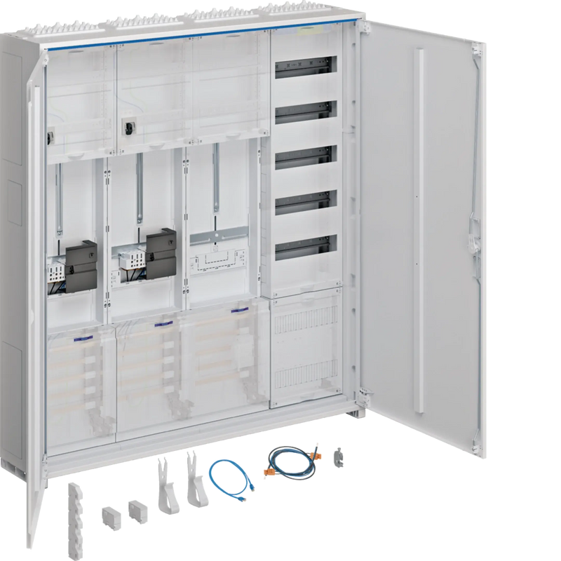 Komplettschr., univ.Z 2ZP 3P. 1SG APZ VT5, H=1100mm, 4-feldig, ZSK, ESA, ZY3N1LS | Hager