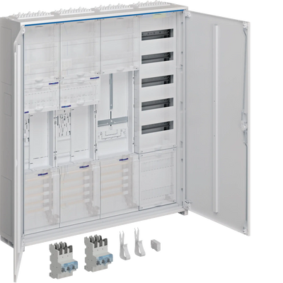 Komplettschr., univ.Z 2ZP RES SG BKE-I, VT5, APZ, SLS 50A, 1100x1050x205mm, IP44 | Hager