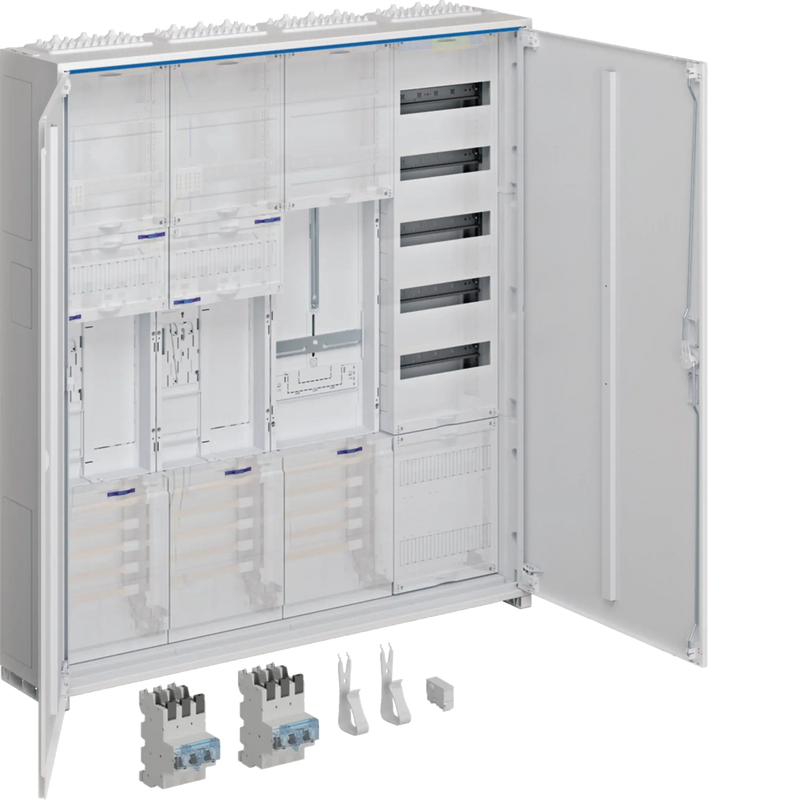Komplettschr., univ.Z 2ZP RES SG BKE-I, VT5, APZ, SLS 50A, 1100x1050x205mm, IP44 | Hager
