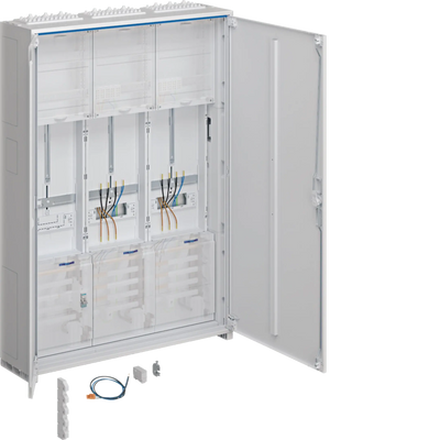 Komplettschr., univ.Z, 1100x800x205mm, SKII, IP44, 2ZP/SG, 3-feld, VBEW | Hager