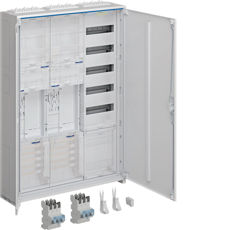 Komplettschr., univ.Z, 2ZP, RES, BKE-I, VT5, APZ, SLS 50A, 1100x800x205mm, IP44 | Hager
