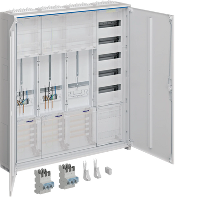Komplettschr., univ.Z, 2ZP, SG, 3-Pkt, VT5, APZ, SLS 50A, 1100x1050x205mm, IP44 | Hager