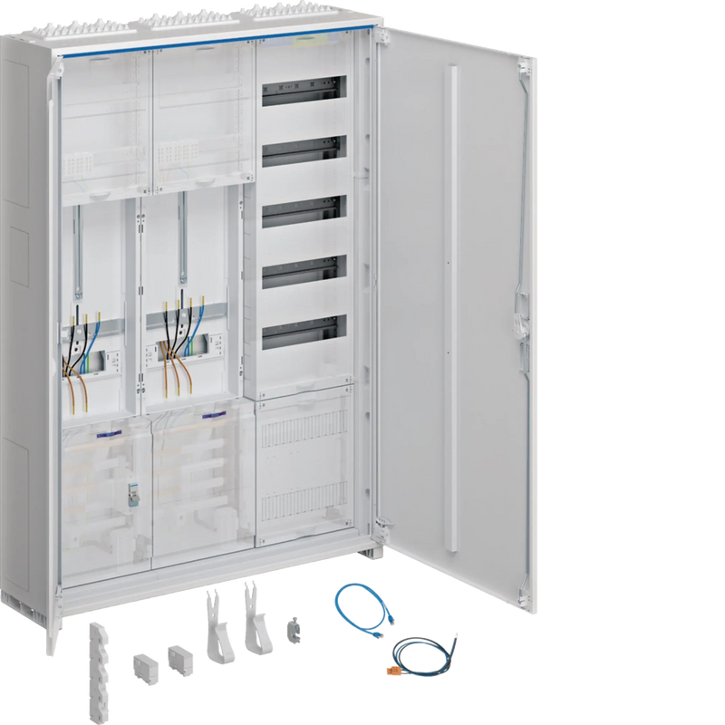 Komplettschr.k, univ.Z, 1100x800x205mm, SKII, IP44, 2ZP/VF-5rh/APZ, 3-feld, VBEW | Hager