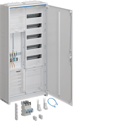 Komplettschrank, univ.Z 1ZP, 3-Pkt, VT5, APZ, SLS 63A, ESA, 1100x550x205mm, IP44 | Hager