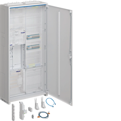 Komplettschrank, univ.Z, 1 ZP, BKE-I, APZ, VT5, H=1100mm, 2-feld., ÜSS, ESA, REG | Hager