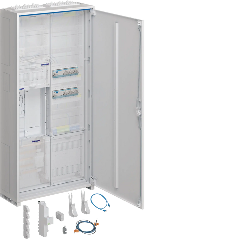 Komplettschrank, univ.Z, 1 ZP, BKE-I, APZ, VT5, H=1100mm, 2-feld., ÜSS, ESA, REG | Hager