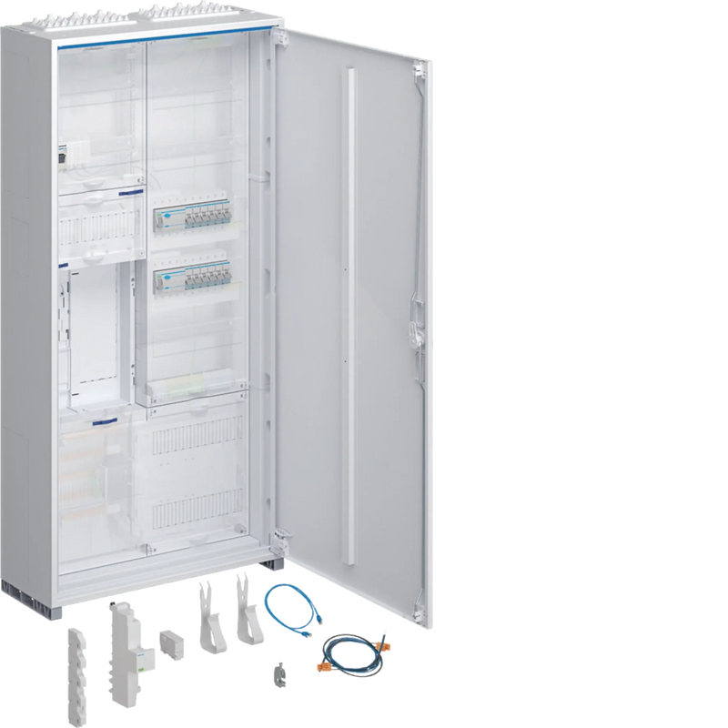 Komplettschrank, univ.Z, 1 ZP, BKE-I, APZ, VT5, H=1100mm, 2-feld., ÜSS, ESA, REG | Hager