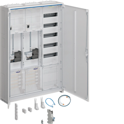Komplettschrank, univ.Z, 1100x800x205mm, SKII, IP44, 2ZP/VF-5rh/APZ, 3-feld, NRM | Hager
