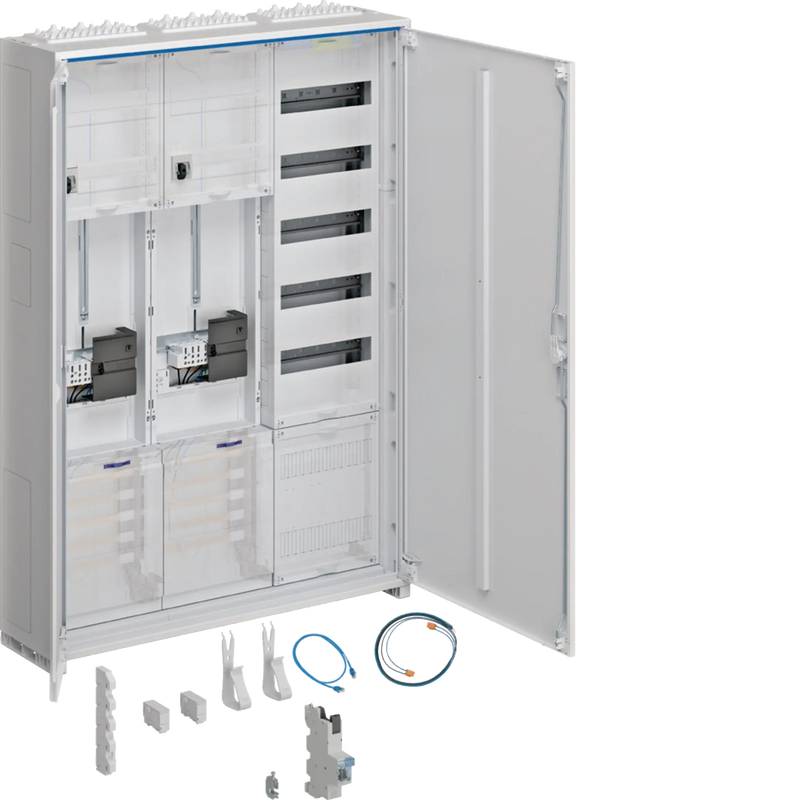 Komplettschrank, univ.Z, 1100x800x205mm, SKII, IP44, 2ZP/VF-5rh/APZ, 3-feld, NRM | Hager