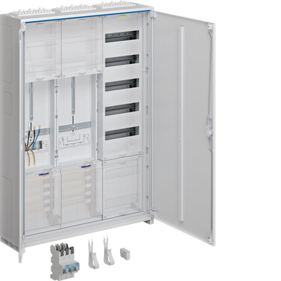 Komplettschrank, univ.Z, 1ZP, SG, 3-Pkt, VT5, APZ, SLS 50A, 1100x800x205mm, IP44 | Hager
