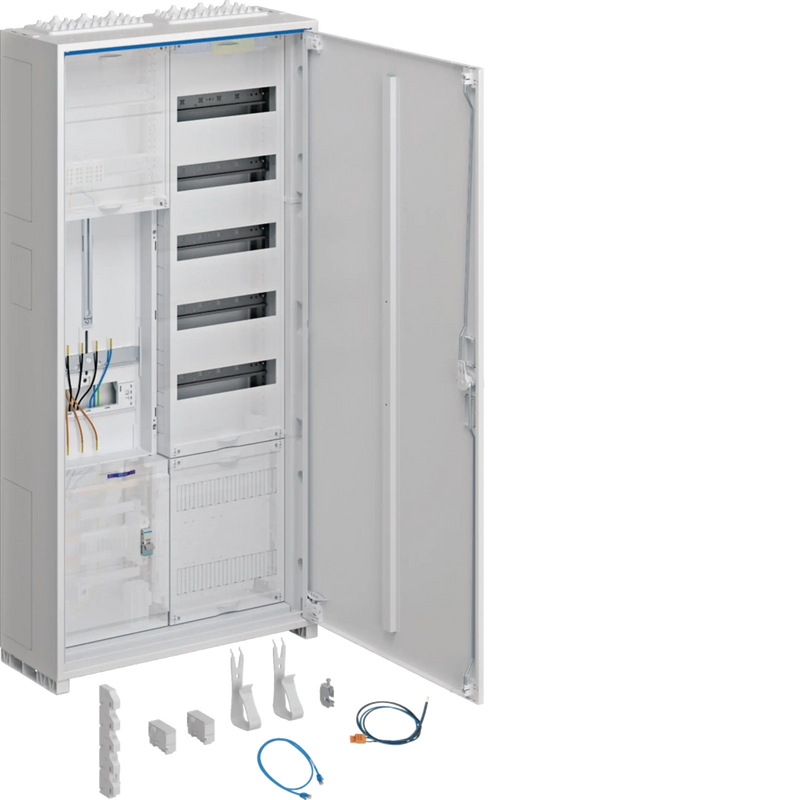 Komplettschrank, univers Z, 1 Zählerplatz, 3P., APZ, VT5, H=1100mm, 2-feld, ESA | Hager