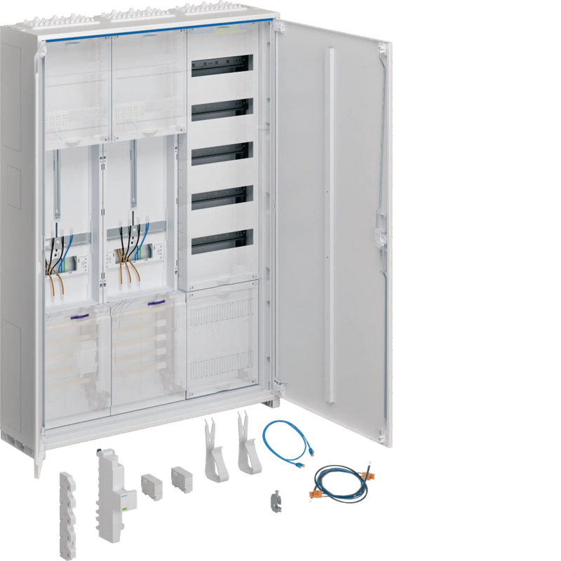 Komplettschrank, univers Z, 2 ZP, 3P., APZ, VT5, H=1100mm, 3-feld., ÜSS, ESA | Hager