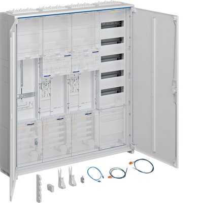 Komplettschrank, univers Z, 2ZP, 1 SG, BKE-I, APZ, VT5, H=1100mm, 4-feld | Hager